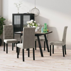 Dining chairs 4 units in light gray velvet by , dining chairs - Ref: Foro24-336874, Price: 219,31 €, Discount: %