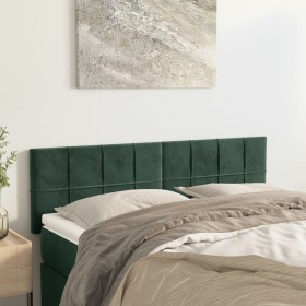 Headboards 2 units dark green velvet 72x5x78/88 cm by , Headboards and footboards - Ref: Foro24-346057, Price: 65,24 €, Disco...