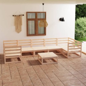 Garden furniture set 8 pieces solid pine wood by , Garden sets - Ref: Foro24-3076254, Price: 444,60 €, Discount: %