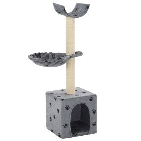 Cat scratching post with sisal post 105 cm gray footprints by , Cat furniture - Ref: Foro24-170624, Price: 33,07 €, Discount: %