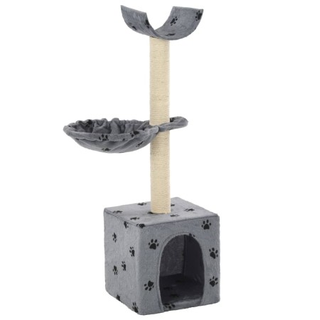 Cat scratching post with sisal post 105 cm gray footprints by , Cat furniture - Ref: Foro24-170624, Price: 33,25 €, Discount: %