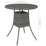 Gray synthetic rattan garden table 70x70x73 cm by , Garden tables - Ref: Foro24-310469, Price: 89,72 €, Discount: %