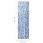 Blue and white chenille mosquito net curtain 56x200 cm by , Mosquito nets for windows - Ref: Foro24-315126, Price: 36,06 €, D...