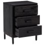 Solid recycled black pine wood bedside table 40x30x55 cm by vidaXL, Nightstands - Ref: Foro24-349914, Price: 120,61 €, Discou...