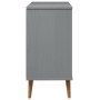 MOLDE bedside table solid gray pine wood 80x40x80 cm by , Drawers - Ref: Foro24-350506, Price: 147,55 €, Discount: %