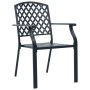 Garden bistro table and chairs 3 pieces black steel by , Garden sets - Ref: Foro24-44269, Price: 268,99 €, Discount: %