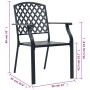 Garden bistro table and chairs 3 pieces black steel by , Garden sets - Ref: Foro24-44269, Price: 268,99 €, Discount: %