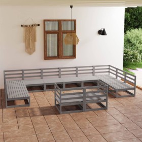 Gartenmöbel-Set 12-teilig aus massivem Kiefernholz von , Gartensets - Ref: Foro24-3076221, Preis: 905,99 €, Rabatt: %