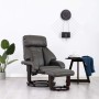 Recliner TV armchair with footrest gray synthetic leather by , Armchairs - Ref: Foro24-248674, Price: 267,17 €, Discount: %