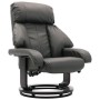 Sillón reclinable para TV con reposapiés cuero sintético gris de , Sillones - Ref: Foro24-248674, Precio: 267,99 €, Descuento: %