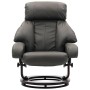 Sillón reclinable para TV con reposapiés cuero sintético gris de , Sillones - Ref: Foro24-248674, Precio: 267,99 €, Descuento: %