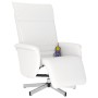 Sillón reclinable masaje con reposapiés cuero sintético blanco de , Sillones - Ref: Foro24-356654, Precio: 224,99 €, Descuent...