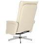 Sillón reclinable masaje con reposapiés cuero sintético crema de , Sillones - Ref: Foro24-356649, Precio: 228,73 €, Descuento: %