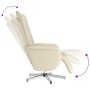 Massage recliner with footrest cream synthetic leather by , Armchairs - Ref: Foro24-356649, Price: 228,73 €, Discount: %