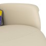 Massage recliner with footrest cream synthetic leather by , Armchairs - Ref: Foro24-356649, Price: 228,73 €, Discount: %