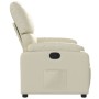 Sillón reclinable de cuero sintético crema de , Sillones - Ref: Foro24-373435, Precio: 240,86 €, Descuento: %