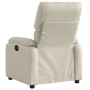 Sillón reclinable de cuero sintético crema de , Sillones - Ref: Foro24-373435, Precio: 240,86 €, Descuento: %