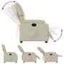 Sillón reclinable de cuero sintético crema de , Sillones - Ref: Foro24-373435, Precio: 240,86 €, Descuento: %