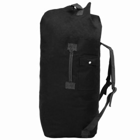 Military style canvas bag 85 L black by vidaXL, Sports bags - Ref: Foro24-91387, Price: 32,61 €, Discount: %