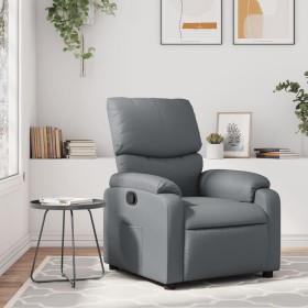 Sillón reclinable de cuero sintético gris de , Sillones - Ref: Foro24-373437, Precio: 219,86 €, Descuento: %