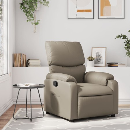 Sillón reclinable de cuero sintético color capuchino de , Sillones - Ref: Foro24-373440, Precio: 230,99 €, Descuento: %