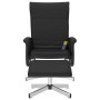 Massage recliner with footrest black synthetic leather by , Armchairs - Ref: Foro24-356656, Price: 133,38 €, Discount: %