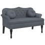 Bench with dark gray velvet cushions 120.5x65x75 cm by , Banks - Ref: Foro24-372141, Price: 188,58 €, Discount: %