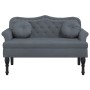 Bench with dark gray velvet cushions 120.5x65x75 cm by , Banks - Ref: Foro24-372141, Price: 188,58 €, Discount: %