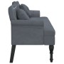 Bench with dark gray velvet cushions 120.5x65x75 cm by , Banks - Ref: Foro24-372141, Price: 188,58 €, Discount: %