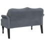 Bench with dark gray velvet cushions 120.5x65x75 cm by , Banks - Ref: Foro24-372141, Price: 188,58 €, Discount: %