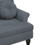 Bench with dark gray velvet cushions 120.5x65x75 cm by , Banks - Ref: Foro24-372141, Price: 188,58 €, Discount: %