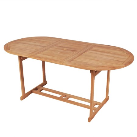 Solid teak wood garden table 180x90x75 cm by vidaXL, Garden tables - Ref: Foro24-43030, Price: 252,99 €, Discount: %