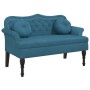 Bench with blue velvet cushions 120.5x65x75 cm by , Banks - Ref: Foro24-372148, Price: 186,59 €, Discount: %