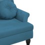 Bench with blue velvet cushions 120.5x65x75 cm by , Banks - Ref: Foro24-372148, Price: 186,59 €, Discount: %