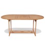 Solid teak wood garden table 180x90x75 cm by vidaXL, Garden tables - Ref: Foro24-43030, Price: 252,99 €, Discount: %