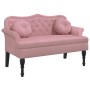 Bench with pink velvet cushions 120.5x65x75 cm by , Banks - Ref: Foro24-372143, Price: 186,59 €, Discount: %