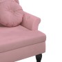 Bench with pink velvet cushions 120.5x65x75 cm by , Banks - Ref: Foro24-372143, Price: 186,59 €, Discount: %