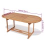 Solid teak wood garden table 180x90x75 cm by vidaXL, Garden tables - Ref: Foro24-43030, Price: 252,99 €, Discount: %