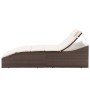 Lounger with brown synthetic rattan cushion by vidaXL, Loungers - Ref: Foro24-44135, Price: 222,99 €, Discount: %