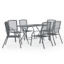 7-piece garden dining furniture set in anthracite steel by , Garden sets - Ref: Foro24-3074491, Price: 370,99 €, Discount: %