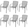 7-piece garden dining furniture set in anthracite steel by , Garden sets - Ref: Foro24-3074491, Price: 370,99 €, Discount: %