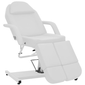 Sillón de salón de belleza cuero sintético blanco 180x62x78 cm de , Sillones de masaje - Ref: Foro24-110267, Precio: 514,36 €...