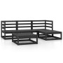 Gartenmöbel-Set 5-teilig, schwarzes massives Kiefernholz von , Gartensets - Ref: Foro24-3075533, Preis: 400,03 €, Rabatt: %