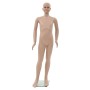 Maniquí de cuerpo entero de niño con base vidrio beige 140 cm de vidaXL, Maniquís - Ref: Foro24-142931, Precio: 116,96 €, Des...