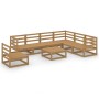 Garden furniture 8 pieces honey brown solid pine wood by , Garden sets - Ref: Foro24-3075772, Price: 561,50 €, Discount: %