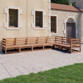 Garden furniture 7 pieces honey brown solid pine wood by , Garden sets - Ref: Foro24-3075747, Price: 453,99 €, Discount: %