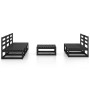 Garden furniture set 6 pieces black solid pine wood by , Garden sets - Ref: Foro24-3075313, Price: 386,50 €, Discount: %