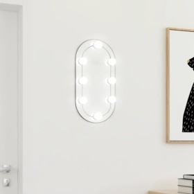 Mirror with LED lights oval glass 40x20 cm by , Mirrors - Ref: Foro24-3102973, Price: 22,72 €, Discount: %