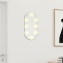 Mirror with LED lights oval glass 40x20 cm by , Mirrors - Ref: Foro24-3102973, Price: 21,99 €, Discount: %