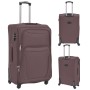 Set of 3 brown soft suitcases by vidaXL, Suitcases - Ref: Foro24-91318, Price: 167,51 €, Discount: %